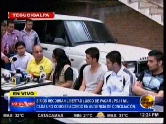 Cinco sirios salen libres y esperan asilo en Honduras