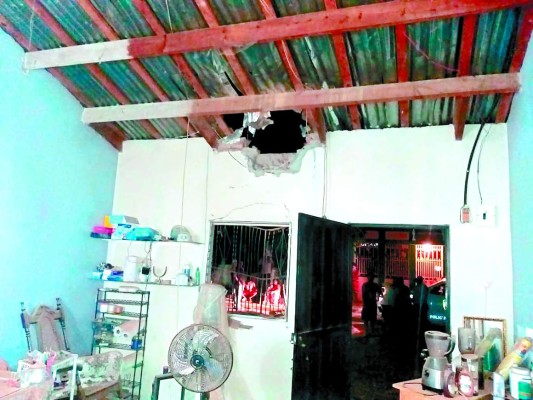 Explota granada en el techo de una vivienda en Nacaome