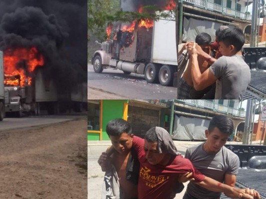 Manifestantes incendian varios contenedores y un cabezal en Trujillo