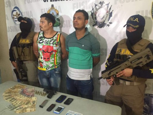 Caen dos supuestos extorsionadores en San Pedro Sula