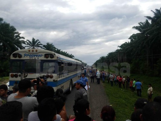 Matan a tres personas en asalto a un bus que viajaba entre El Progreso y Tela