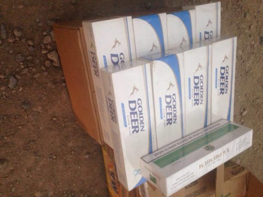 Decomisan un gran cargamento de cigarrillos en Ocotepeque