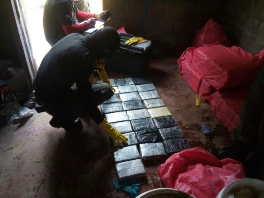 259 kilos de coca fueron hallados en narcolaboratorio en Balfate