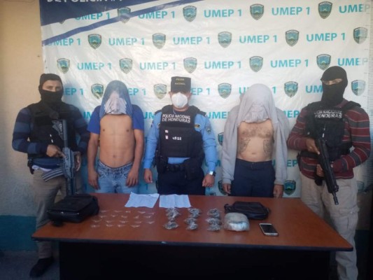 Caen dos sujetos por tráfico de drogas en Tegucigalpa