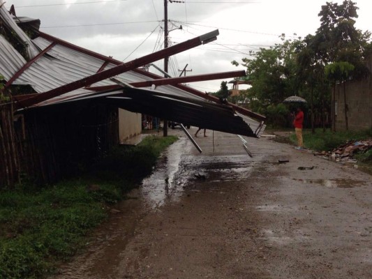 Fuertes vientos dejan casas sin techos y arrancan árboles en Sabá, Colón