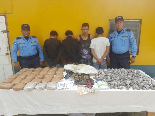 Capturan con droga a cuatro jóvenes en Choloma, Cortés &nbsp;&nbsp;