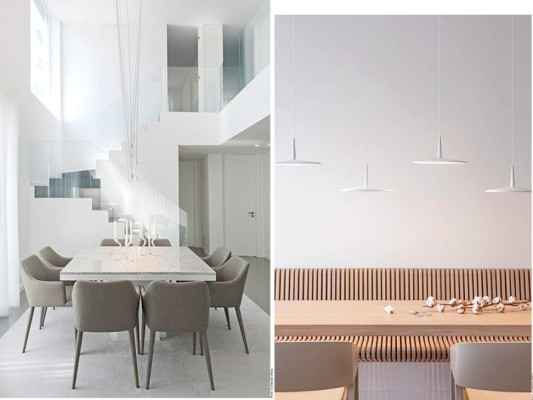 Destellos de luz en el comedor