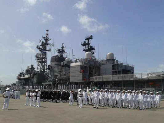 Llegan a Honduras buques de la Naval de Japón