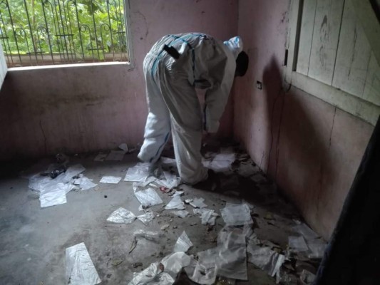 Encuentran presunto narcolaboratorio en el sector de El Ocotillo en San Pedro Sula