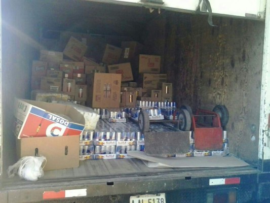 Recuperan camión robado con mercadería en San Pedro Sula