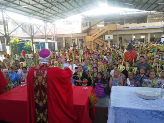Feligresía católica sampedrana celebra con fervor el Domingo de Ramos