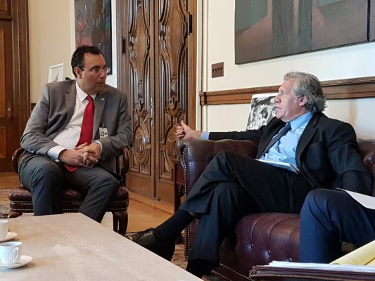 Luis Zelaya y Almagro, de OEA, conversaron de las elecciones