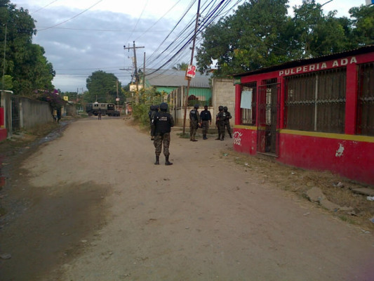 Policía Militar en operativos en Naco, Cortés