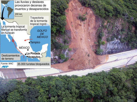 México: Huracán Manuel toca tierra en Sinaloa