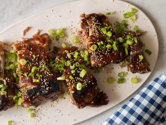 Costillas de cerdo al horno con miel