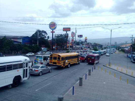 Marcha de transportistas finaliza de forma pacífica en Tegucigalpa