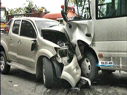 Varios heridos deja accidente automovilístico en Tegucigalpa   