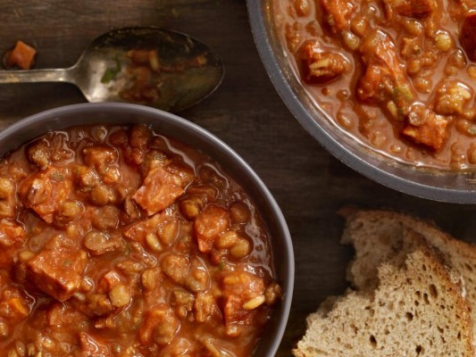 Lentejas con costilla de cerdo