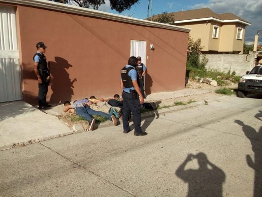 Caen cinco pandilleros de la 18 en Tegucigalpa