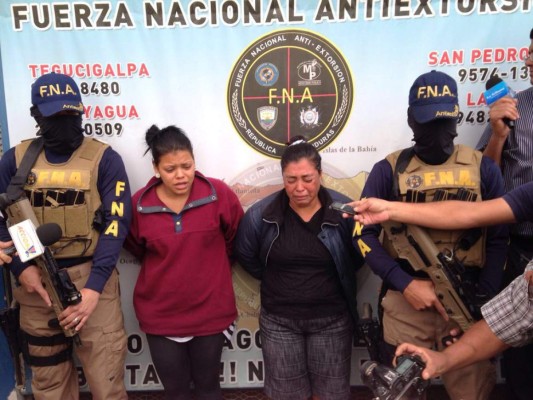 Caen madre e hija acusadas de extorsión en Tegucigalpa
