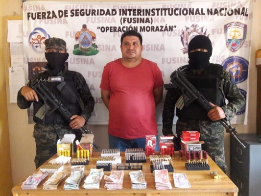 Lo capturan con 732 proyectiles y más de 20 mil lempiras en Comayagua