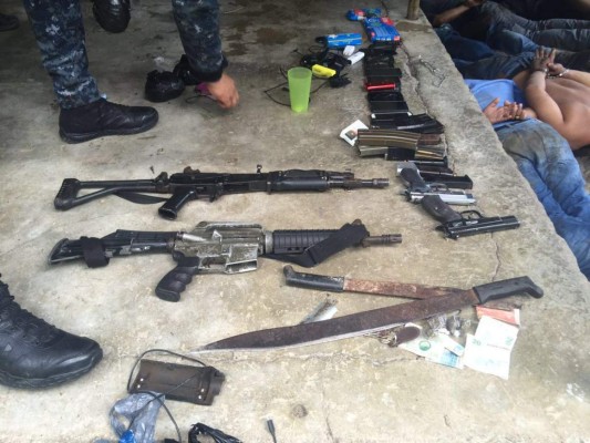 Caen seis pandilleros con armas de grueso calibre en Santa Rita  