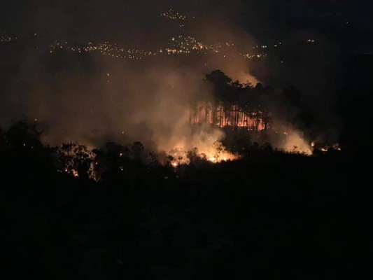 Evacúan a familias por voraz incendio en El Hatillo, Francisco Morazán