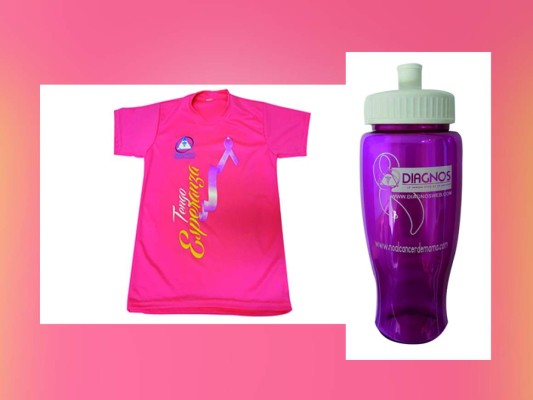 DIAGNOS: Tienen a la venta camiseta a L150 y termo a L120, entre otros productos.