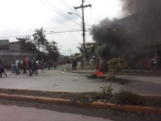 Manifestantes de la Alianza inician protestas en San Pedro Sula