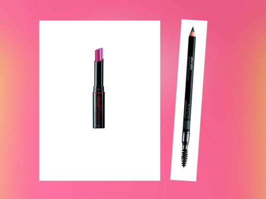 AVON: Extra lasting de larga duración en 8 tonos disponibles a L 79.99; Lápiz de cejas a L 79.99.