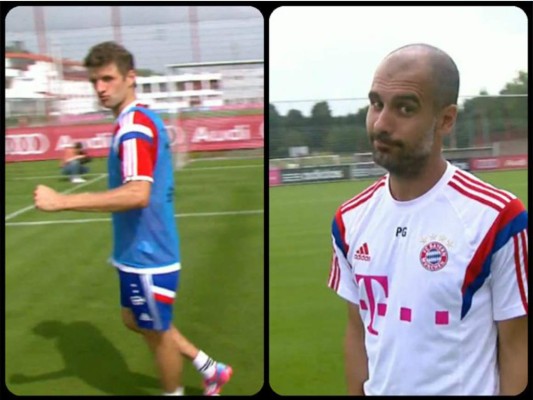 Thomas Müller desafió a su técnico Pep Guardiola