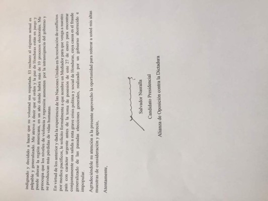 Honduras: Salvador Nasralla solicita a la ONU un mediador internacional