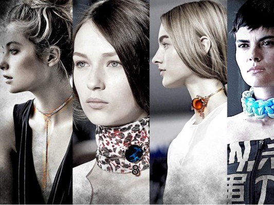 El cuello se cubre con todo glamur