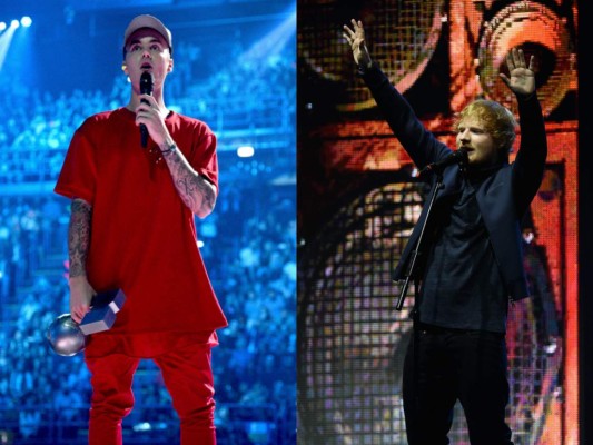 Justin Bieber y Ed Sheeran calientan los EMA 2015