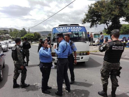 Matan a tiros al conductor de un bus rapidito en Tegucigalpa