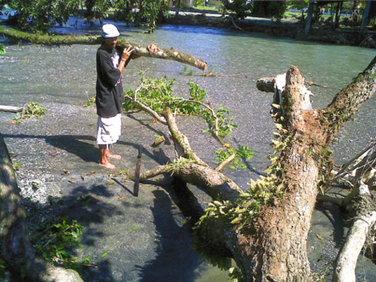 Destrucción en las playas garífunas de Masca