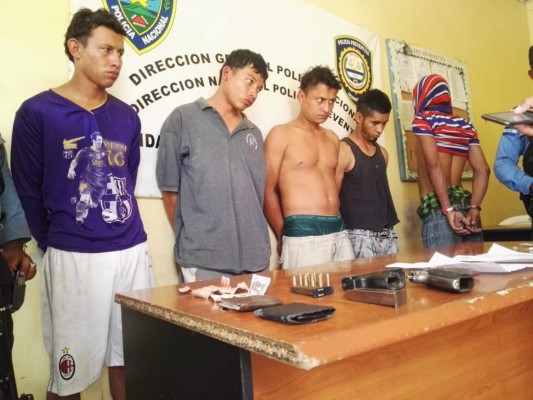 Caen cinco supuestos integrantes de la MS tras persecución en Comayagüela