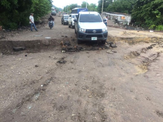 Cerrado el paso por carretera en Ajagual, Copán