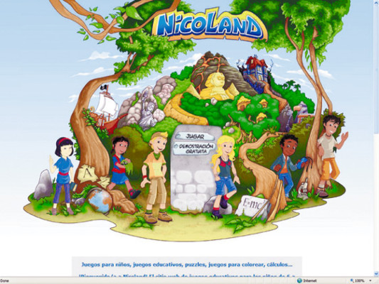 Espacio de diversión virtual para los niños