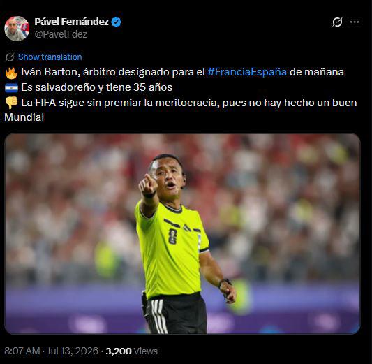 Revuelo por Barton en el Mundial: famoso español reacciona y lanzan advertencia