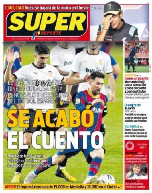 Superdeporte (Valencia, España) - “Se acabó el cuento”.