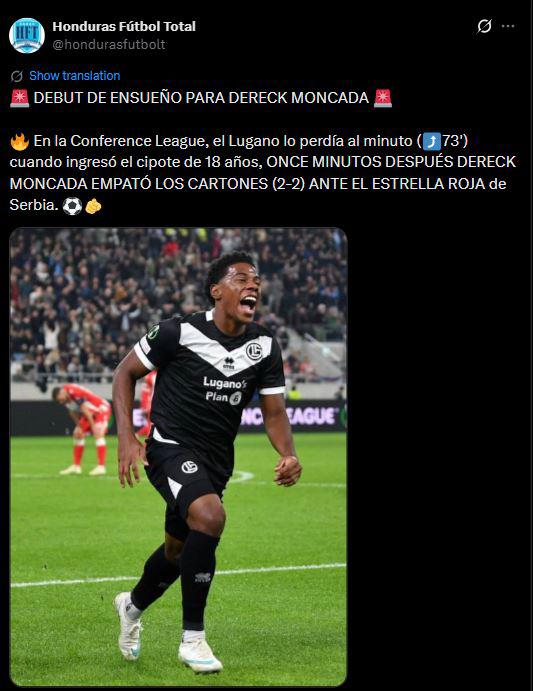 Revuelo por Dereck Moncada tras su golazo en Conference: esto dicen del hondureño