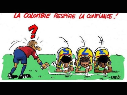 Repudian nueva caricatura que ofende a la selección de Colombia