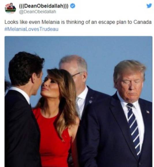 'Parece que Melania ya está pensando en un plan de escape a Canadá', bromeó el comediante Dean Obeidallah.