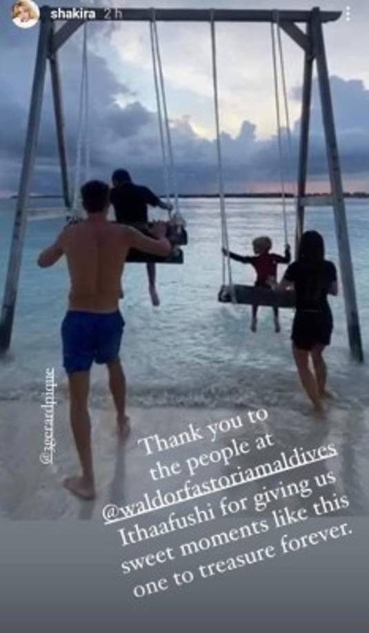 Piqué se ha dedicado a jugar con sus hijos, mientras Shakira es el lente que documenta todas las fantásticas vacaciones.