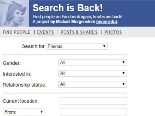 Lanzan aplicación que encuentra todo en Facebook