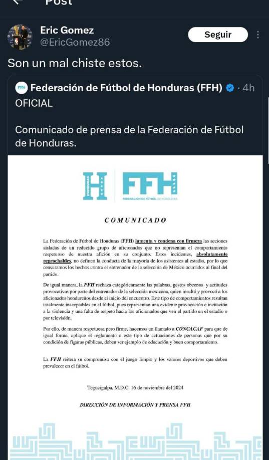 ”Son un mal chiste estos”, comentaron otras personalidades.