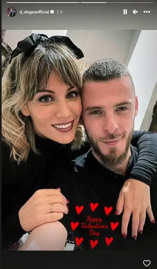 David De Gea compartió en su cuenta de Instagram una foto con su pareja Edurne García.