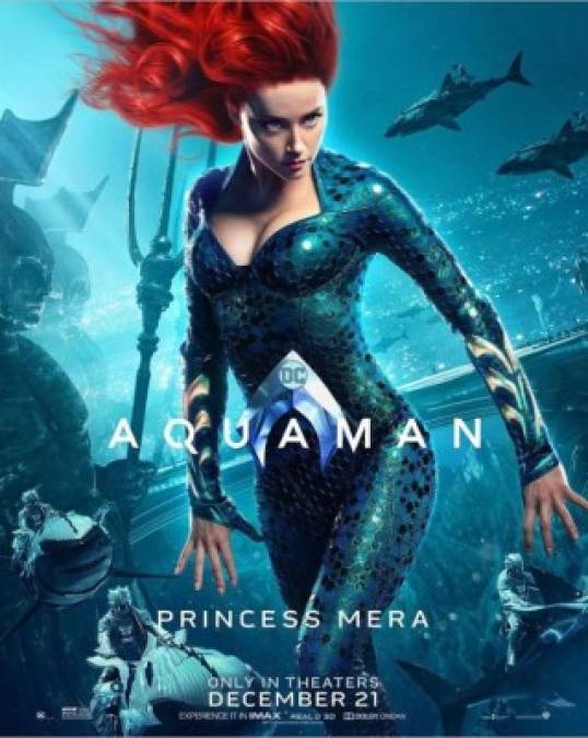 Y su amiga Mera, interpretada por Amber Heard, quien convence a Aquaman de que acepte su destino como rey de Atlantis.<br/>