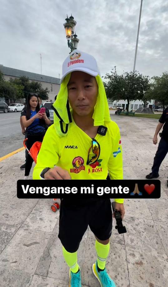 El héroe de la educación hondureña cruzará una decena de estados de la costa este mexicana y Guatemala antes de llegar a Honduras por la aduana de El Poy, en la frontera del departamento de Ocotepeque.